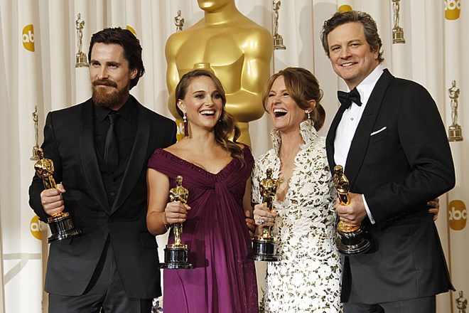 Christiane Bale, Melissa Leo, Natalie Portman in Colin Firth