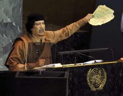 42 let monologa: Preberite nekaj najbolj udarnih citatov Moamerja Gadafija