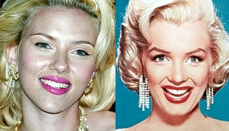 Gospodje imajo rajši blondinke: Scarlett Johansson in Marilyn Monroe.