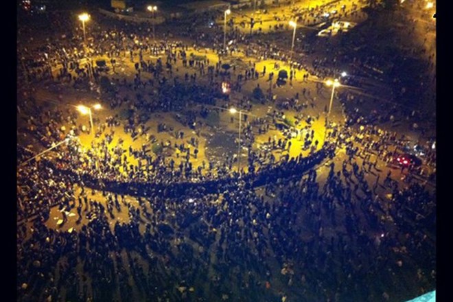 Protesti na trgu Tahrir.
