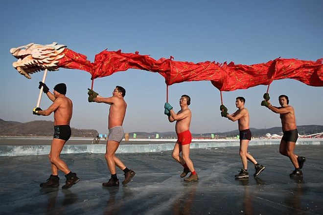 Ples pogumnih na Kitajskem.