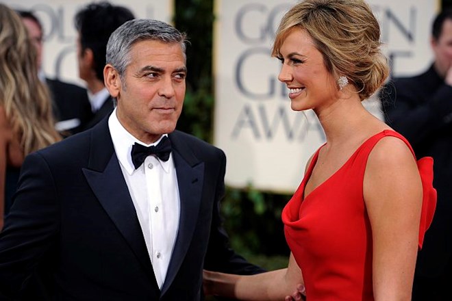George Clooney in Stacy Keibler.