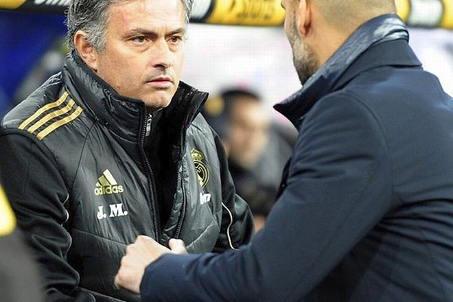 Jose Mourinho in Pep Guardiola sta si pred tekmo segla v roki.