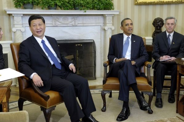Kitajski podpredsednik Xi Jinping in ameriški predsednik Barack Obama.