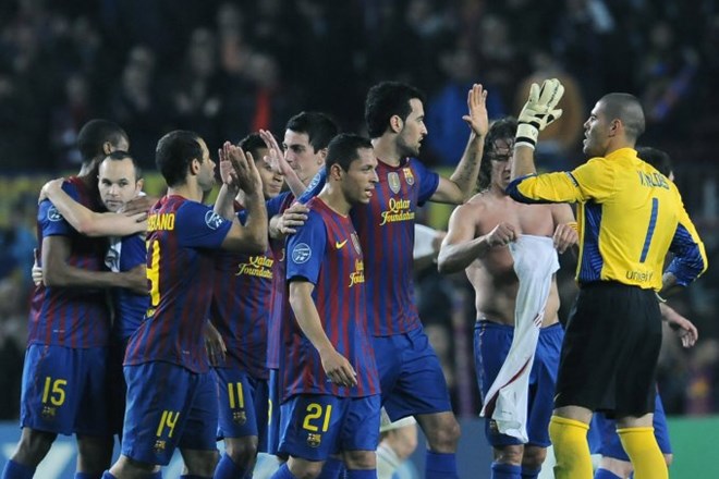 Barcelona se je še petič zapored uvrstila v polfinale lige prvakov.