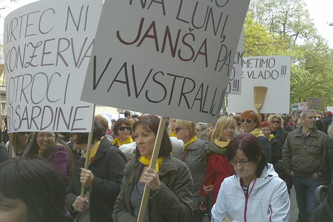 Po Sloveniji je stavkalo 100.000 javnih uslužbencev