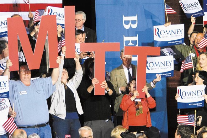 Romneyjevi privrženci so bučno proslavili novih pet zmag, ki pomenijo tudi  nominacijo za predsedniškega kandidata.
