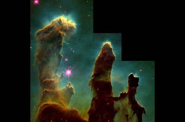 Orel: Meglica Orel, ki jo je Hubble posnel kmalu po svojem prvem popravilu, po besedah Nasinih astronomov predstavlja...