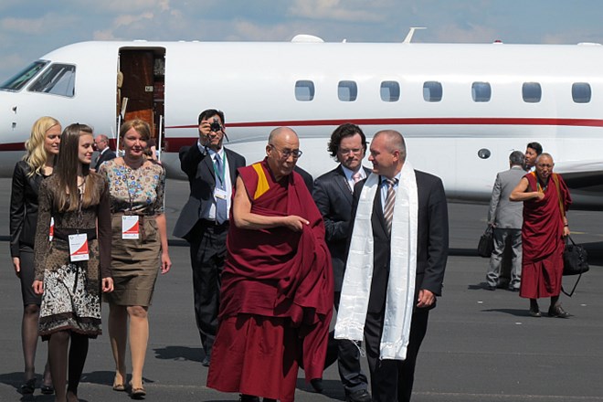 Foto: Tibetanski duhovni vodja dalajlama na tretji obisk v Slovenijo