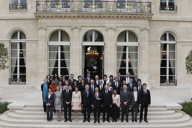 Skupinska slika nove francoske vlade.