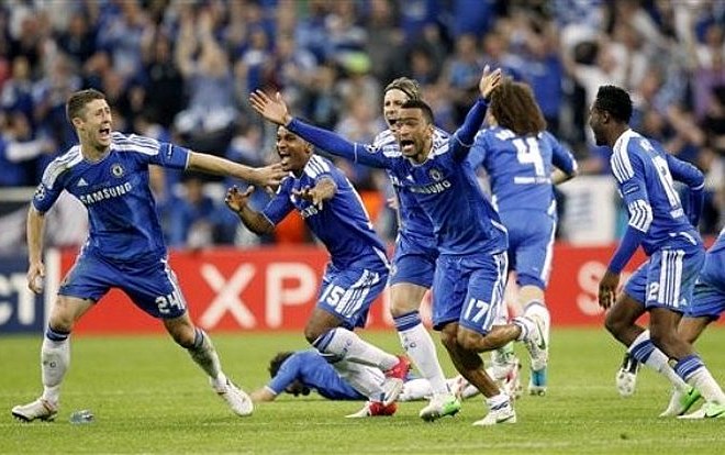 Po streljanju enajstmetrovk so se svoje prve zmage v ligi prvakov veselili nogometaši Chelseaja.