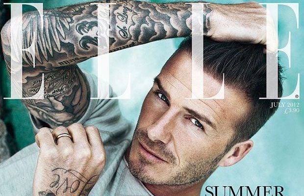 David Beckham na naslovnici julijske številke revije Elle.