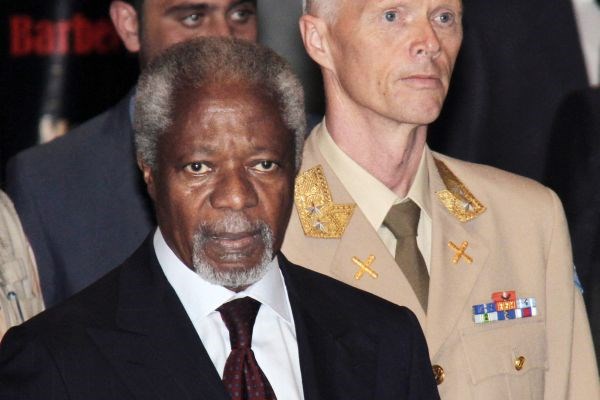Posebni odposlanec ZN in Arabske lige za Sirijo Kofi Annan.