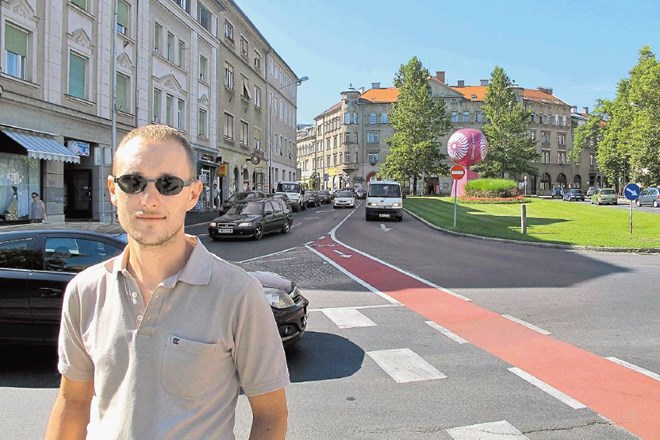 Josip Rotar, predsednik Mariborske kolesarske mreže, pravi, da je steza »sharrow« primerna na odsekih, kjer ni prostora za...