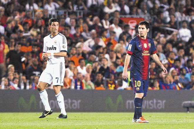 Cristiano Ronaldo je četrtič zapored zadel na stadionu Camp Nou, Lionel Messi pa je proti Realu zabil že štirinajstič.