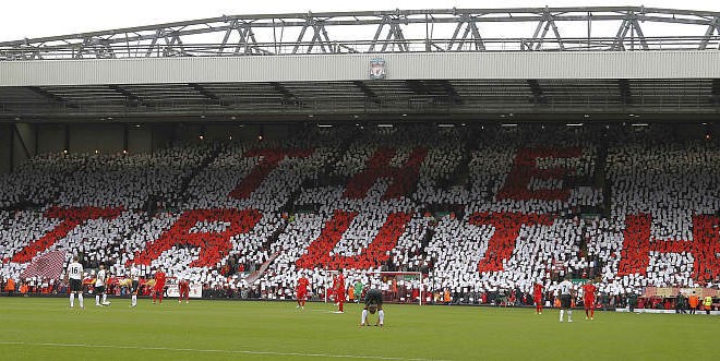 Na Anfieldu je bilo včeraj vse posvečeno spominu na žrtve tragedije iz leta 1989.