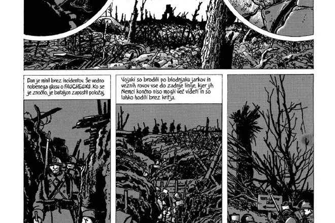 Tardijev grafični roman Vojna v jarkih je enkraten prikaz nečloveške brutalnosti, ničvrednosti človeških življenj  v vojni,...