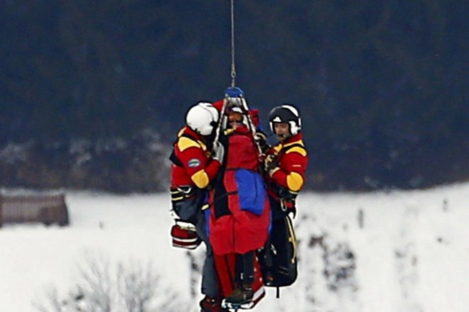 Lindsey Vonn so v bolnišnico prepeljali s helikopterjem. (Foto: Reuters) 