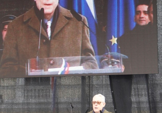 Predsednik Zbora za republiko Lovro Šturm med govorom.  Foto: Tomaž Skale 