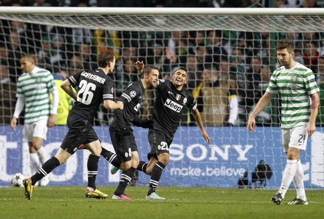 Juventus je že v gosteh napolnil mrežo Celtica in se bo očitno sprehodil v četrtfinale. (Foto: Reuters) 