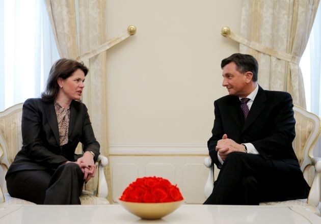 Predsednica vlade Alenka Bratušek in predsednik republike Borut Pahor. 