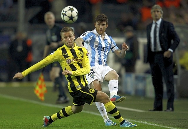 V Dortmundu sta Borussia in Malaga tekmo začeli zelo previdno, nato pa sta se še  mreži zatresli kar petkrat. (Foto: Reuters)...