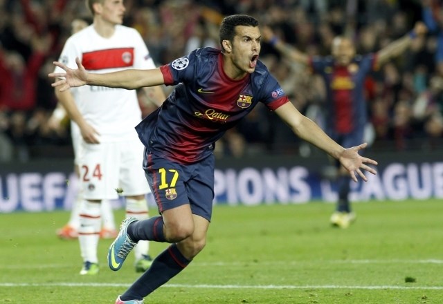 Pedro je v 71. minuti izenačil na 1:1 in poskrbel za veliko olajšanje navijačev Barcelone. (Foto: Reuters) 
