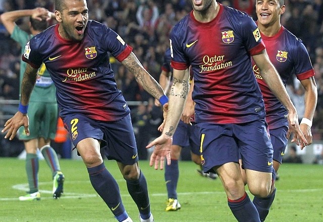 Da je Barcelona vendarle ugnala Levante, je v 84. minuti z golom poskrbel Fabregas. (Foto: Reuters) 