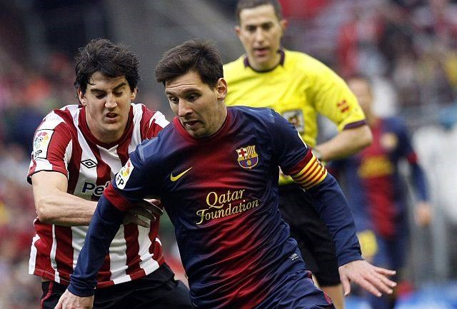 Lionel Messi (spredaj) je v soboto proti Athleticu Bilbau v igro prišel v drugem polčasu. Po tridesetih sekundah je že prvič...