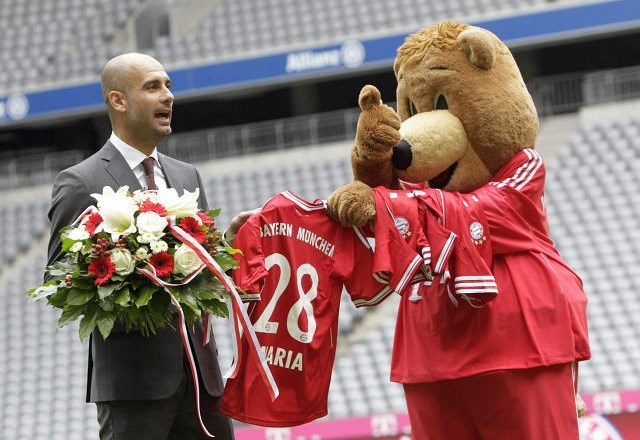 Guardiola se je predstavil kot novi trener Bayerna. (Foto: Reuters) 