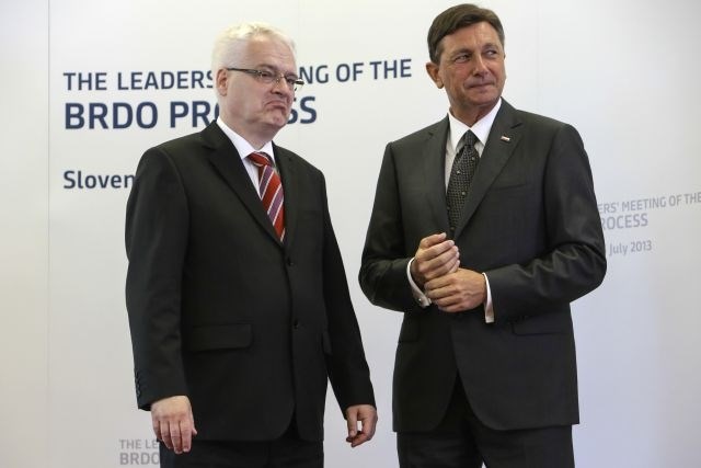 Hrvaški in slovenski predsednik - Ivo Josipović in Borut Pahor. 