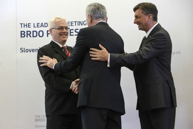 Ivo Josipović, Tomislav Nikolić in Borut Pahor. 