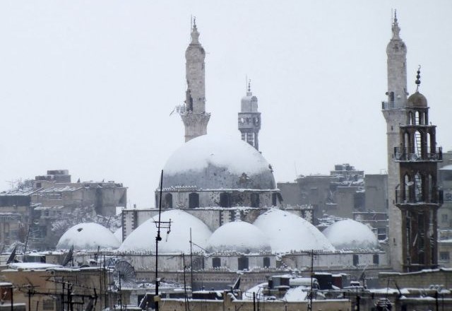 Sneg v Siriji. 
