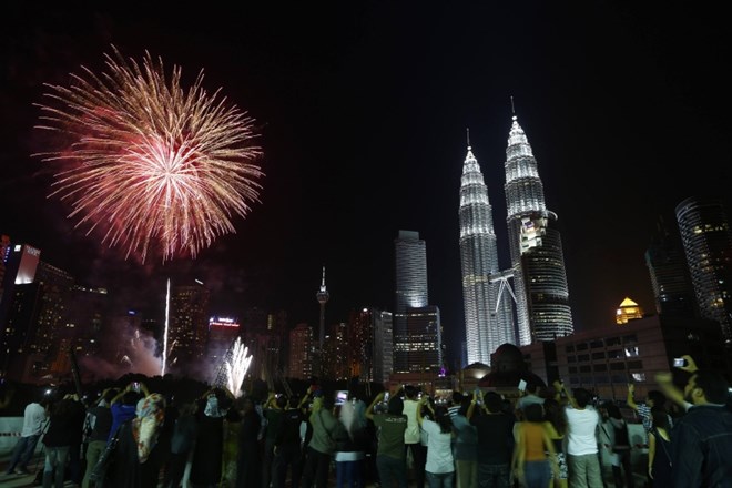 Novoletna proslava v Maleziji.    