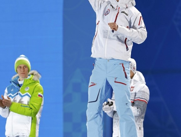 Anders Bardal se je veselil bronaste medalje. (Foto: Reuters) 