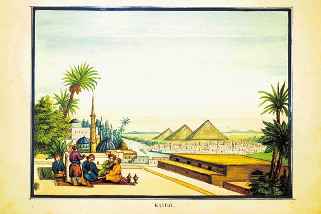 Ena od ilustracij iz rokopisa Jakoba Šašla, ki je navdihnil muzejsko postavitev razstave Mumija in krokodil. 