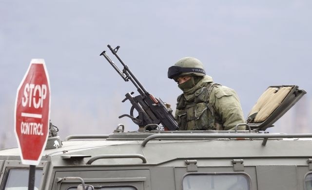 Ruski vojaki na Krimu.    