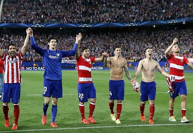 Nogometaši Atletica so se po tekmi zasluženo veselili velikega uspeha. (Foto: Reuters) 
