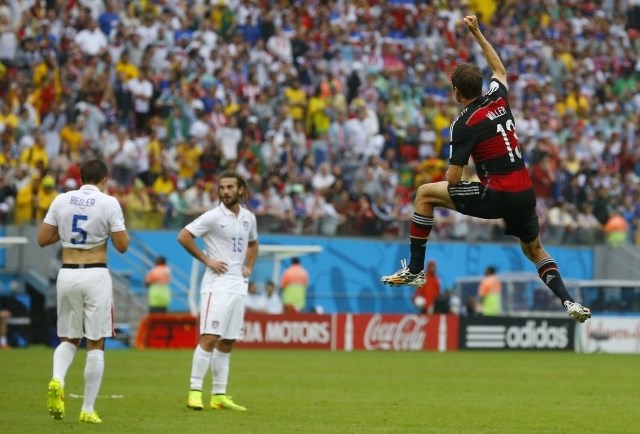 Thomas Müller je v 55. minuti popeljal Nemce v vodstvo. (Foto: Reuters) 