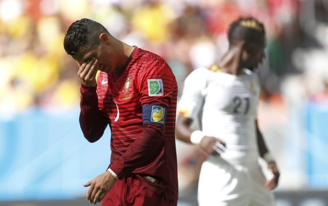 Cristiano Ronaldo je sicer dosegel zmagoviti gol proti Gani, a se od svetovnega prvenstva poslavlja z grenkim priokusom....