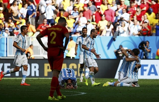 Argentina je tretji polfinalist mundiala, Belgija pa odhaja domov. (Foto: Reuters) 