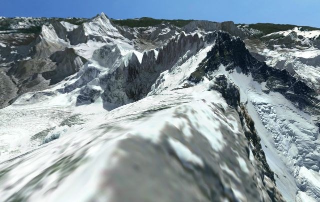 Razgled z vrha Mount Everesta. 