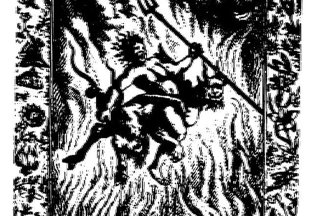 Upodobitev čarovnice iz bakrorezne delavnice Janeza Vajkarda Valvasorja. Theatrum mortis humana tripartitum, 1682. Narodna in...