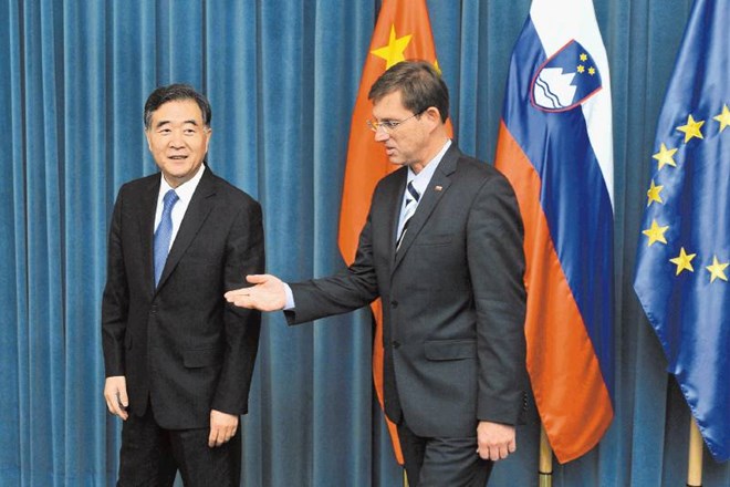 Podpredsednik kitajske vlade Vang Jang se je včeraj  sestal tudi s predsednikom vlade Mirom Cerarjem. STA 