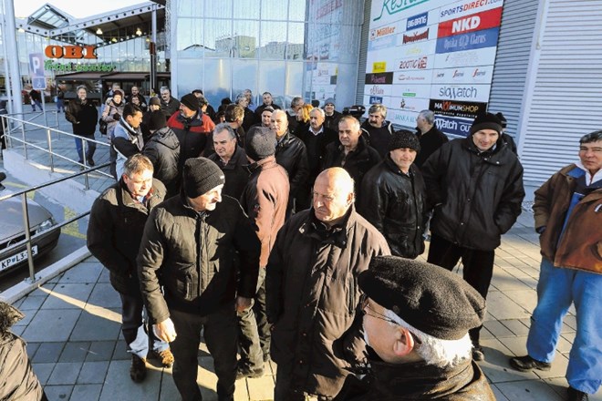 Protestni shod delavcev koprskega Stavbenika Tomaž Primožič/FPA 
