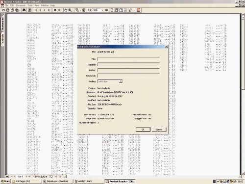 Objavljamo posnetek z zaslona računalnika Sove (nastal je 19. maja 2003), ki smo ga dobili od obveščevalnega vira. Sova je...