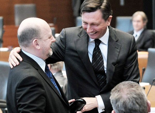 Jelinčič in Pahor danes v državnem zboru.