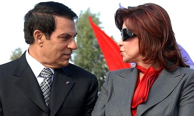 Ben Ali in njegova žena Leila Trabelsi.