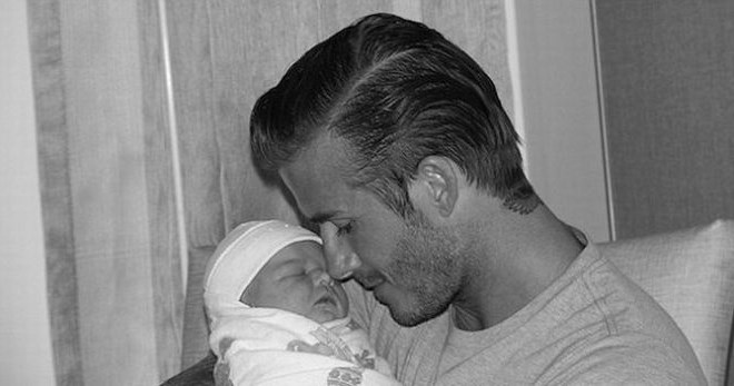 David Beckham s hčerjo Harper Seven.