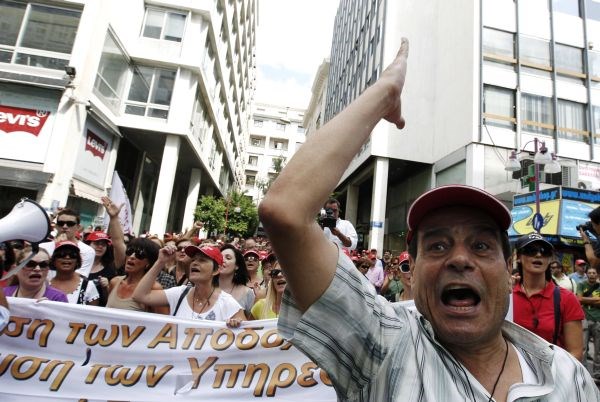 Protesti v Atenah.